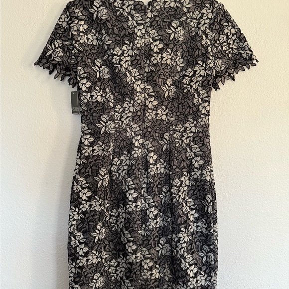 Ralph Lauren Black and Cream Floral Midi Dress - Picture 7 of 7